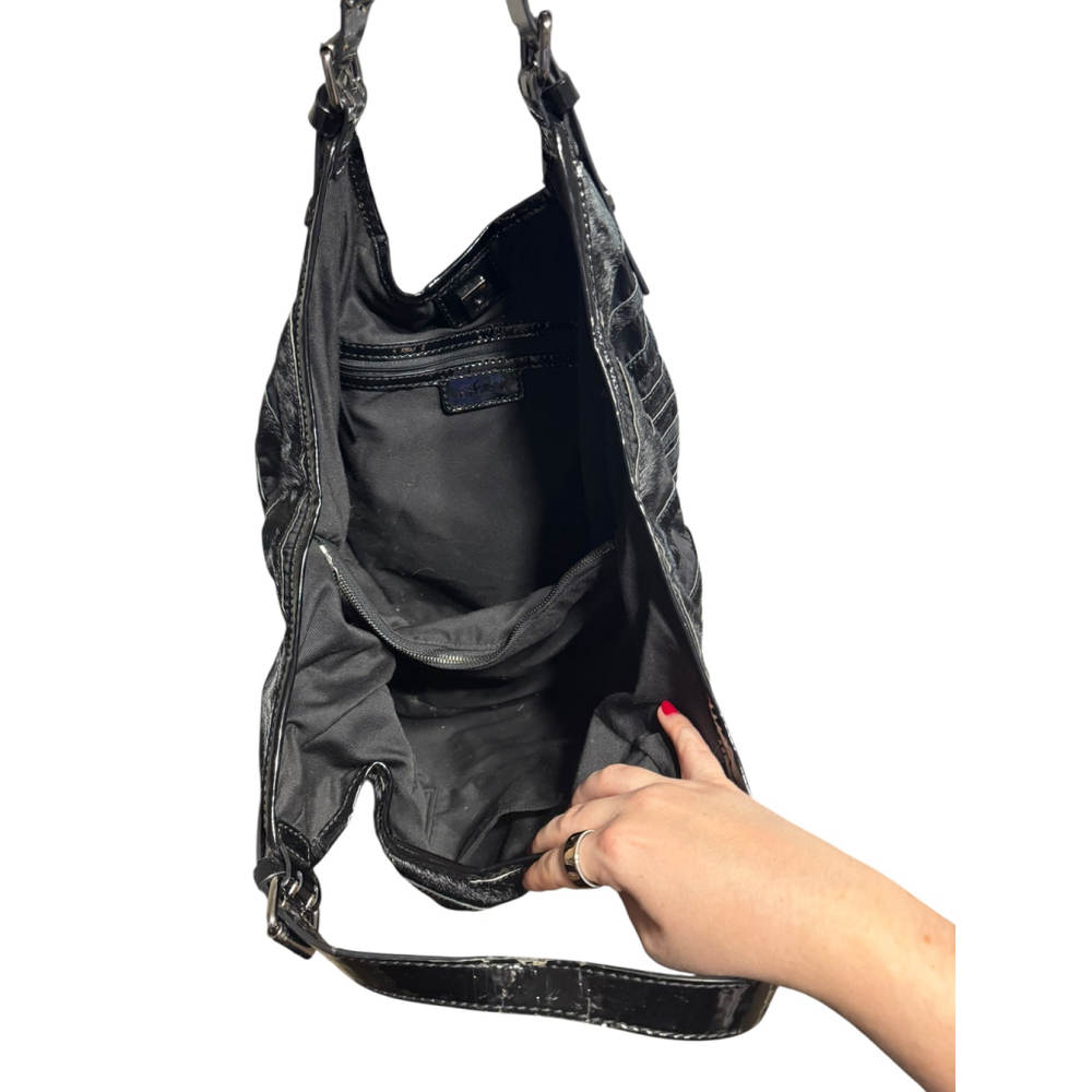 Givenchy Black Patent Leather Hobo Shoulder Bag - Picture 6 of 12